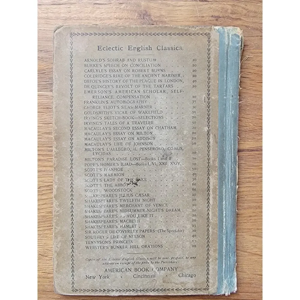 Eclectic English Plays: As You Like It by William Shakespeare 1895 READ
